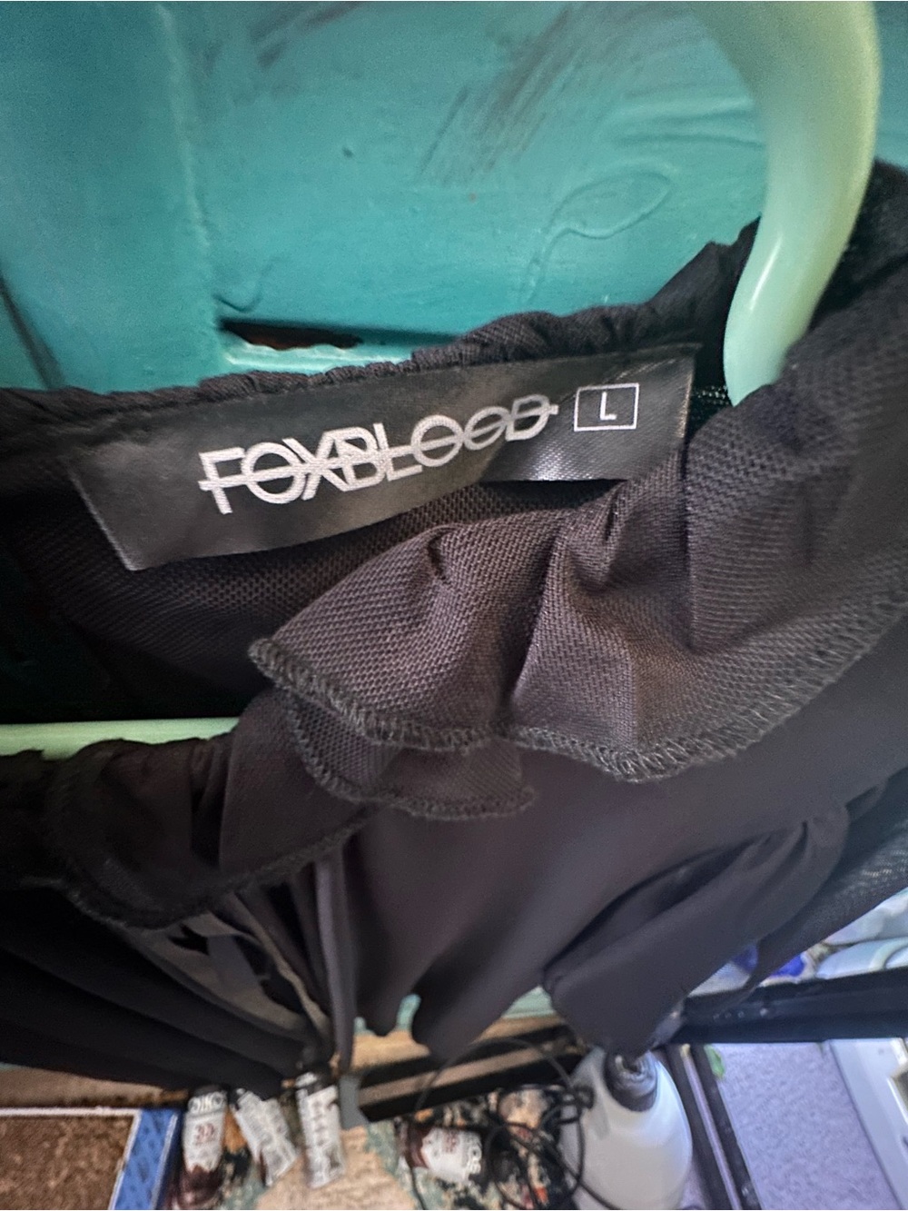Foxblood Sophie Mesh Dress with Tie Neck - Picture 6 of 6